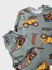 Erkek Çocuk Pamuklu Yeşil Iş Makinesi Kepçe Desenli Uzun Kollu Mevsimlik Pijama Takımı 2