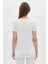 Kadın Basic V Yaka T-Shirt 5980 Ekru 4