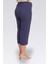 Tolga Saraçoğlu Kadın Ince Kumaş Beli Lastikli Rahat Kesim Kapri 30267 Lacivert 4