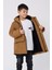 Spor Erkek Çocuk Kürklü Su ve Rüzgar Geçirmez Kapüşonlu 3 Cep Kışlık Mont & Kaban & Parka 3