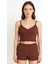 Pamuklu Iğne Çıkarmalı Ince Askılı Crop Atlet Paçası Fırfırlı Şort Kadın Pijama Takımı 1