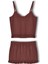 Pamuklu Iğne Çıkarmalı Ince Askılı Crop Atlet Paçası Fırfırlı Şort Kadın Pijama Takımı 4