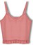 Pamuklu Iğne Çıkarmalı Ince Askılı Crop Atlet Paçası Fırfırlı Şort Kadın Pijama Takımı 5
