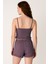 Pamuklu Iğne Çıkarmalı Ince Askılı Crop Atlet Paçası Fırfırlı Şort Kadın Pijama Takımı 2