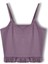 Pamuklu Iğne Çıkarmalı Ince Askılı Crop Atlet Paçası Fırfırlı Şort Kadın Pijama Takımı 6
