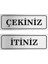 Itiniz Çekiniz Metal Kapı Ikaz Yazısı Gümüş Renk Arkası Yapışkanlı 1