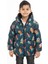 Spor Erkek Çocuk Polarlı Kapüşonlu Roket Desenli Kışlık Şişme Mont & Kaban & Parka 2