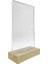 Ahşap Tabanlı Pleksi Etiketlik - A/6 (15*10,5 Cm) (Pakette 10 Adet) 1