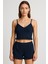 Pamuklu Iğne Çıkarmalı Ince Askılı Crop Atlet Paçası Fırfırlı Şort Kadın Pijama Takımı 1
