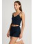 Pamuklu Iğne Çıkarmalı Ince Askılı Crop Atlet Paçası Fırfırlı Şort Kadın Pijama Takımı 3