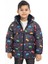 Spor Erkek Çocuk Polarlı Kapüşonlu Araba Yıldız Ay Desenli Kışlık Şişme Mont & Kaban & Parka 2