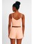 Pamuklu Iğne Çıkarmalı Ince Askılı Crop Atlet Paçası Fırfırlı Şort Kadın Pijama Takımı 2