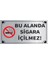 Bu Alanda Sigara Içilmez Levha Gümüş Metal Yönlendirme Tabelası Kişiye Özel 1