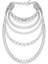 5717913 Millenia Layered Necklace, Mixed Cuts, White, Rhodium Plated 1