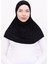 2 Parçalı Pratik Namaz Örtüsü Sandy Hijab - Kadın Tesettür Hazır Türban Siyah 2