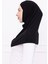 2 Parçalı Pratik Namaz Örtüsü Sandy Hijab - Kadın Tesettür Hazır Türban Siyah 4