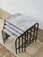 Metal Zigon Sehpa Seti Modern Tasarım 4'lü İç İçe Kullanım 66x66x67 cm 1