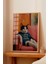 Ahşap Çerçeveli Tablo, Dinlenen Kedi – Stilize Ev Sahnesi, Ofis Dekoru Poster No: 109816 2