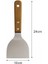 Ahşap Saplı Paslanmaz Çelik Spatula - 24CM Eğilimli Çok Amaçlı Mutfak Spatulası | Izgara, Burger, Sebze, Temizlik Için Profesyonel Metal Spatula 2
