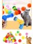 30 Adet Peluş Ponpon Top Atan Tabanca Top Atan İnteraktif Kedi Oyuncağı 2