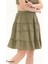 Haki Müslin Kısa Yazlık Etek 4