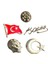 4 Adet Türk Gümüş Kaplama Rozet - Koleksiyon Türkiye Atatürk Ata Bayrak Ayyıldız Rozet 2