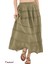 Haki Müslin Uzun Yazlık Etek 3