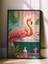 Siyah Çerçeveli Tablo, Flamingo ve Havuz – Tropikal Illüstrasyon, Banyo Dekoru Poster No: 109904 2