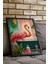 Siyah Çerçeveli Tablo, Flamingo ve Havuz – Tropikal Illüstrasyon, Banyo Dekoru Poster No: 109904 5