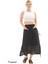 Siyah Vual Bağlama Detay Midi Boy Yazlık Etek 1