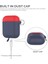Airpods Için Şarj KUTULU(2016)/(2019)/AIRPODS ve Kablosuz Şarj KUTULU(2019)KONTRAST Renk Bölünebilir Kapak Silikon Düşmeyi Önleyici Kılıf-Gövde-Beyaz/üst-Beyaz,kırmızı (Yurt Dışından) 2
