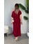 Kadın Kısa Kollu Tek Omuzdan Açık Beli Lastikli Sandy Maxi Elbise 4