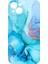 iPhone 13 Turkuaz Mermer Görünümlü Kılıf 4