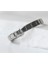 Çelik Bileklik Italyan Charm Yazısız Model Unisex Erkek Kadın 3 mm 18 cm Ortası Siyah Kenarı Gümüş 2