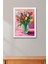 Cam Vazoda Renkli Laleler Çerçeveli Tablo - Pop Art Poster Tablo 2