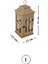 ahşap Boyanabilir Mdf Kare Ayaklı Dekoratif Fener, Şamdan , Mumluk 3 Lü Set 2