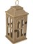 ahşap Boyanabilir Mdf Kare Ayaklı Dekoratif Fener, Şamdan , Mumluk 3 Lü Set 4