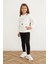 Kurdele Baskılı Bisiklet Yaka Kız Çocuk Sweatshirt 4