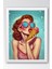 Dondurma Yiyen Kadın Çerçeveli Tablo - Pop Art Poster Tablo 1