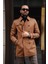 Özel Tasarım Slim Fit Geniş Yaka Trençkot 1