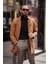 Özel Tasarım Slim Fit Geniş Yaka Trençkot 4