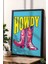 Kovboy Çizmesi Howdy Western Vibe Çerçeveli Tablo - Pop Art Poster Tablo 1