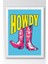 Kovboy Çizmesi Howdy Western Vibe Çerçeveli Tablo - Pop Art Poster Tablo 3