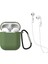 Apple Airpods Için 3 Parça/set Airpods Kılıfı, Şarj KUTUSUYLA(2019)/KABLOSUZ Şarj KUTUSUYLA(2019)-KOYU Yeşil (Yurt Dışından) 1