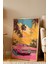 Miami Vice Tarzı Pembe Cadillac Araba Çerçeveli Tablo - Pop Art Poster Tablo 1