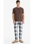 Pijama Takımı Kısa Kollu Üst Kareli Uzun Alt D8213AX25AU 1
