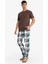 Pijama Takımı Kısa Kollu Üst Kareli Uzun Alt D8213AX25AU 2