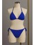 Kadın Mavi Yandan ve Boyundan Bağlamalı Bikini Mayo Takımı 2