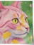 Çerçevesiz Poster, Renkli Kedi – Stilize Hayvan Illüstrasyonu, Genç Odası Dekoru Poster No: 109731 1