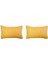 2'li Kadife Dokulu Ponponlu Kırlent Kılıfı Sarı 3